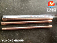 CuNi 90/10 tipo tubo de cobre aletado de la forma del tubo de aleta del cambiador de calor