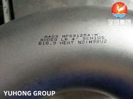 Codo de acero inoxidable estupendo WPS31254/254 SMO de la soldadura del codo de ASTM A403/1,4547