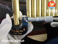 Tubo de cobre amarillo del tubo inconsútil de la aleación de cobre de ASTM B111 C44300 para la tubería del evaporador