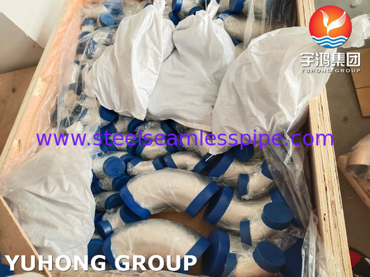 ASTM A403 WP304-S Codo de 90 grados de radio largo sin costura de acero inoxidable para soldadura a tope