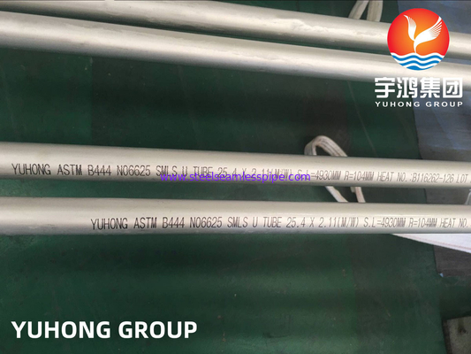 ASME SB444 Inconel 625 / UNS N06625 Tubo sin costura de acero de aleación de níquel U Bend