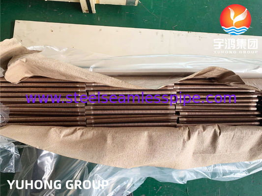 Tubo de aleación de cobre - tipo de aleta baja, B111 C70600 O61 cu70/ni30