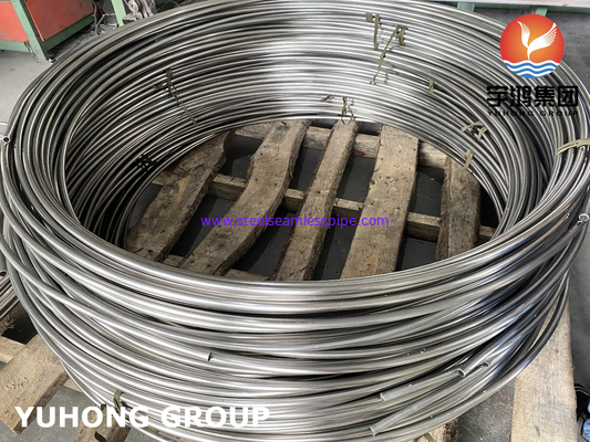 Tubos de bobina de acero inoxidable recocido brillante, ASTM A213 / A269 SS304 / SS316L