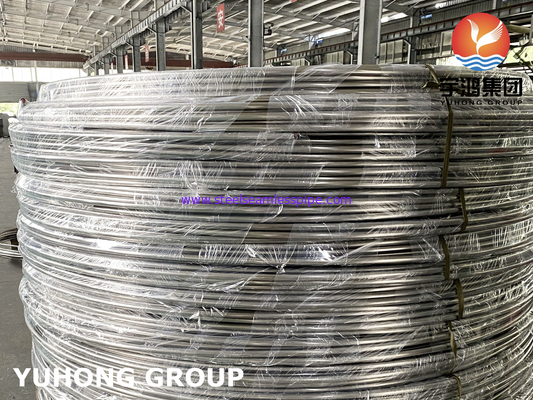 Tubos de bobina de acero inoxidable recocido brillante, ASTM A213 / A269 SS304 / SS316L