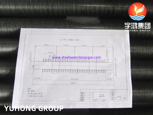ASTM A179 Tubo de tipo L con aleta de aluminio para enfriador de aire