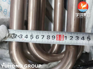 Doblez inconsútil de la aleación de cobre del níquel 90/10 del cobre del tubo en forma de &quot;u&quot; de ASTM B111 C70600