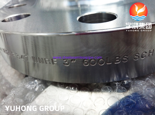 ASTM A182 F347 Flange de cuello de soldadura de acero inoxidable, cara RF / RTJ para aplicaciones de alta temperatura