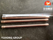 Tubo aletado bajo de la aleación de níquel de cobre de ASTM B111 C70600-O61 para los cambiadores de calor