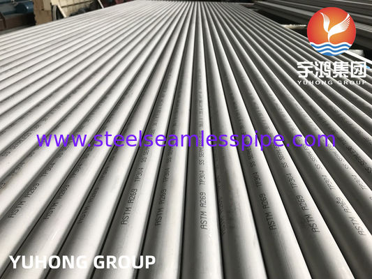 Tubo sin costura de acero inoxidable ASTM A269 TP304 decapado y recocido para intercambiador de calor con prueba PMI