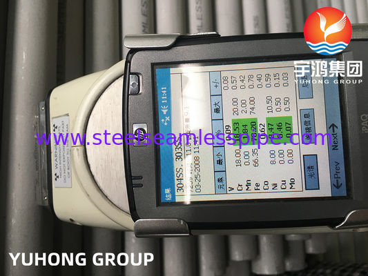 Tubo sin costura de acero inoxidable ASTM A269 TP304 decapado y recocido para intercambiador de calor con prueba PMI