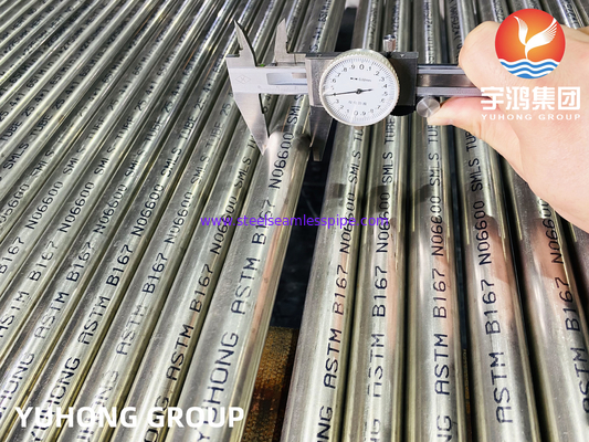 Reactor nuclear Tubo usado ASTM B167 Inconel 600 / UNS N06600 Tipo sin costura