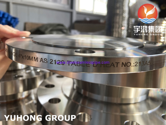 A182 F316L Flange ciego de acero inoxidable, utilizado en sistemas de tuberías a presión, B16.5 / AS2129 TABLA D