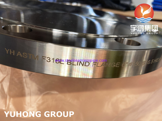 A182 F316L Flange ciego de acero inoxidable, utilizado en sistemas de tuberías a presión, B16.5 / AS2129 TABLA D