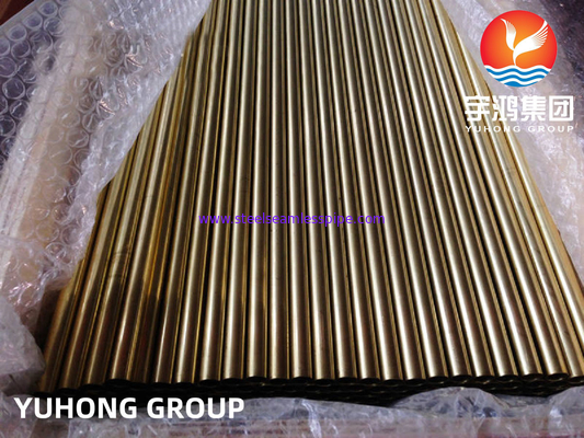 C68700 Tubo sin costuras de latón de aluminio, ASTM B111 UNS C68700, utilizado en plantas de desalinización