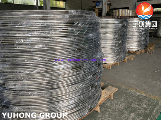 Tubo de bobina sin costura de acero inoxidable ASTM A269 TP316L, tubo de bobina de convección BA
