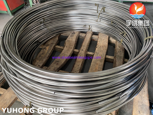Tubo de bobina sin costura de acero inoxidable ASTM A269 TP316L, tubo de bobina de convección BA