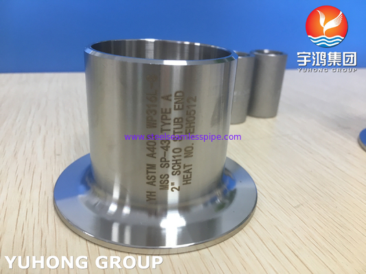 ASTM A403 WP316L-S Stub End MECANOGRAFÍAN a producto petroquímico del gas de aceite de BW el gas natural