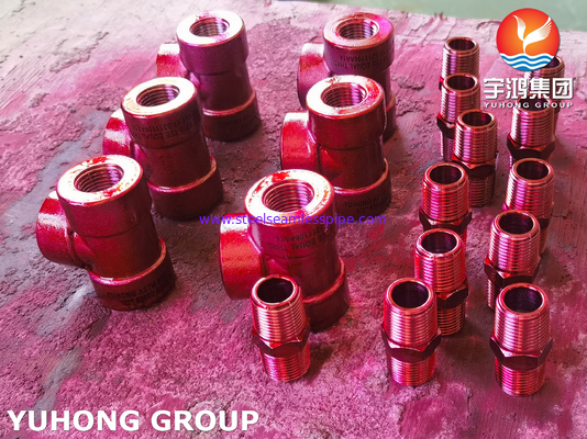 CODO forjado de acero inoxidable de la camiseta del interruptor de las colocaciones 3000# 6000# ASME B16.11 NPT