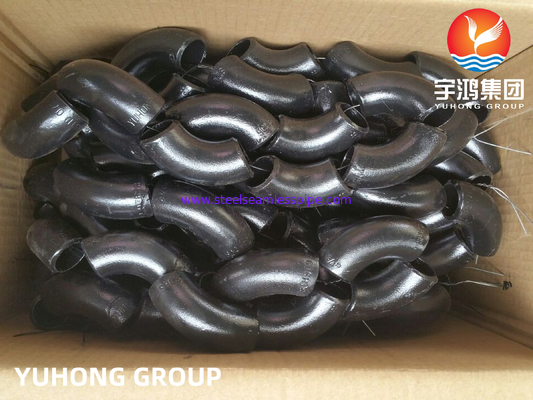 Accesorios sin costuras de superficie de aceite negro de acero carbónico ASTM A234 WP9 WP11, Codo,Tee,Cap,Pintura negra para petróleo y gas