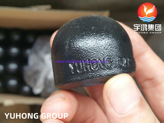 Accesorios sin costuras de superficie de aceite negro de acero carbónico ASTM A234 WP9 WP11, Codo,Tee,Cap,Pintura negra para petróleo y gas