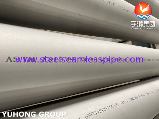 Tubo sin soldadura de acero inoxidable 254 SMO ASTM A312 UNS S31254 para intercambiadores de calor y la industria química