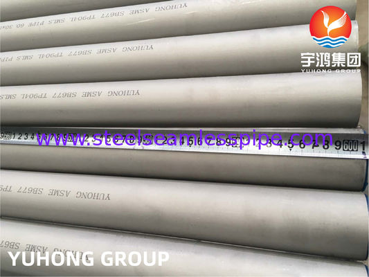 Tubería sin costura de acero inoxidable ASTM B677 TP904L UNS N08904