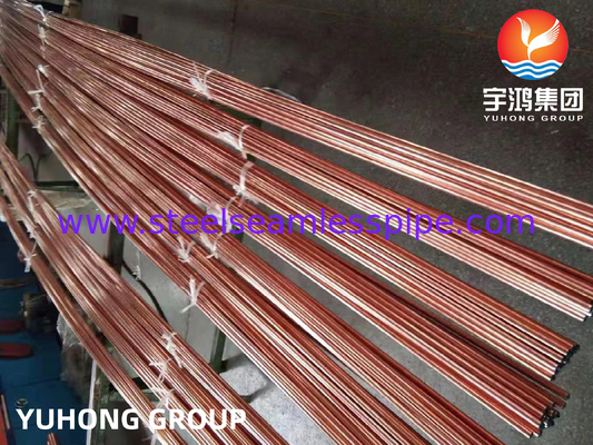 Tubo de intercambiador de calor sin costura de cobre ASTM B111 C12200