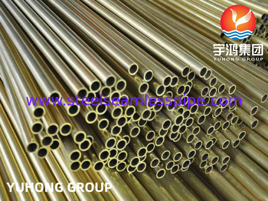 Exchanger de calor sin costura y tubo de caldera de latón de aluminio ASTM B111 C68700