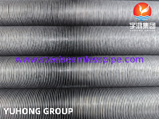 Tubo de acero al carbono ASTM A179 con aletas de aluminio, tubo con aletas de tipo G incorporado para intercambiador de calor