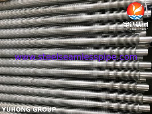 TP304 Tubo de aleta extrudida de acero inoxidable con aleta de aluminio para economizador