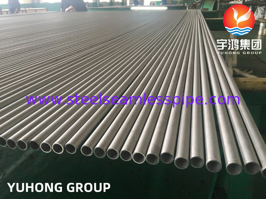 Tubo de acero inoxidable recocido brillante TP304, TP347, TP316, TP316L, TP316Ti con prensado en frío.