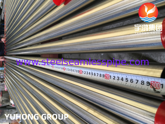 Tubo de acero inoxidable recocido brillante TP304, TP347, TP316, TP316L, TP316Ti con prensado en frío.