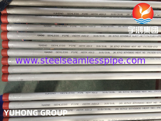 Tubería sin costura de acero inoxidable ASTM A312 TP316L para industrias petroquímicas