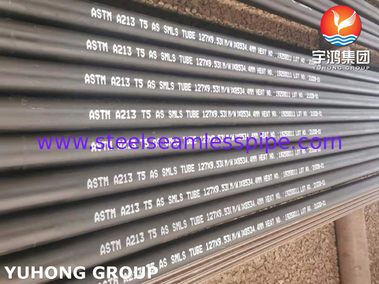 Tubo sin costura de acero aleado para sobrecalentador, ASTM A213 Gr.T5, Usado en planta de generación de energía
