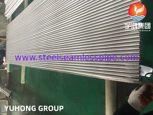 Tubo intercambiador de calor de acero inoxidable ASTM A213 TP304 304L TP317 TP321 con alto rendimiento, recocido en escabeche, extremo liso