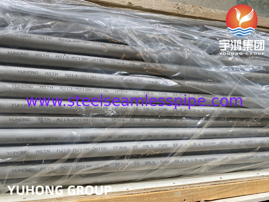 El tubo de intercambiador de calor sin costura de acero inoxidable ASTM A213 / ASME SA213 TP304