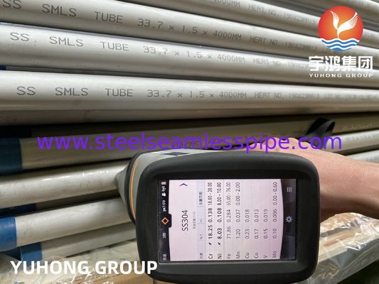 El tubo de intercambiador de calor sin costura de acero inoxidable ASTM A213 / ASME SA213 TP304