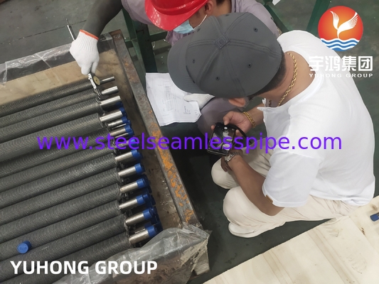Tubo extrudido de aleta de acero inoxidable Tubo de aleta ASME SA249 TP304 Aluminio1060 Radiador intercambiador de calor Refrigerador de aire Aplicación