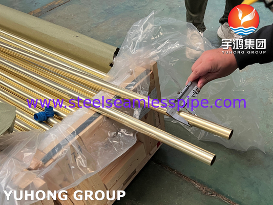 Tubo sin costura de aleación de cobre Admiralty Tube de latón ASTM B111 C44300 C71500 C68700 Aplicación para intercambiadores de calor