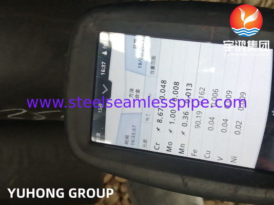 Pantallas de acero sin costura de aleación ASTM A335 / ASME SA335 P9