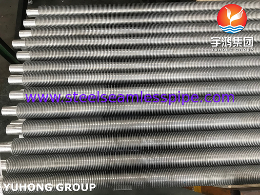 ASTM A312 ASME SA312 Tubo de aleta extrudido de metal combinado de acero inoxidable para intercambiador de calor