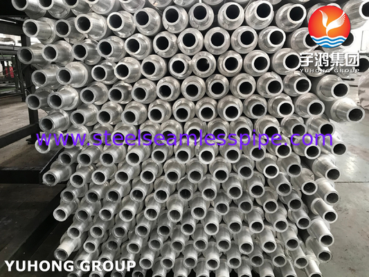 ASTM A312 ASME SA312 Tubo de aleta extrudido de metal combinado de acero inoxidable para intercambiador de calor