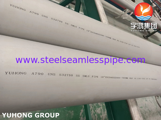 ASTM A790 S32750 Tubo de acero inoxidable súper dúplex para aplicaciones químicas e industriales
