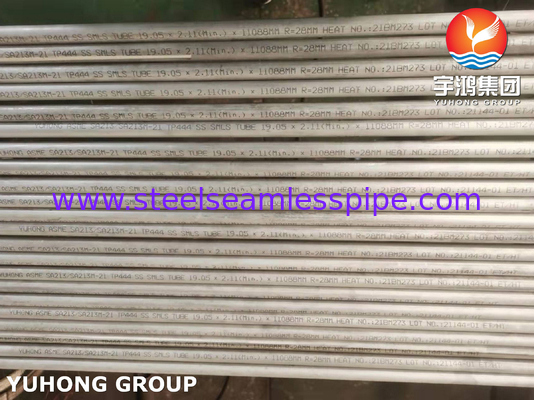 ASTM A213 (ASME SA213) TP444 Tubo sin costuras de acero inoxidable aplicado para intercambiadores de calor
