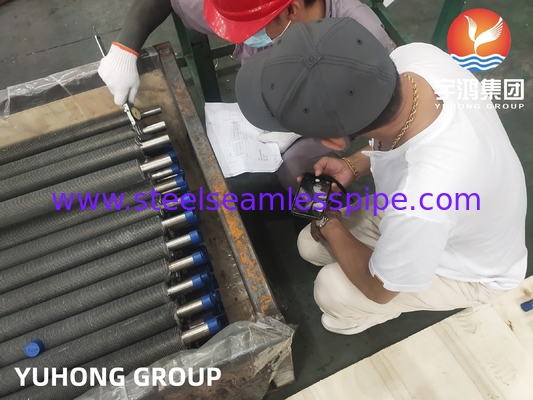 Tubo con aleta de acero inoxidable extruido SA249 TP304 Tubo soldado con aleta de aluminio