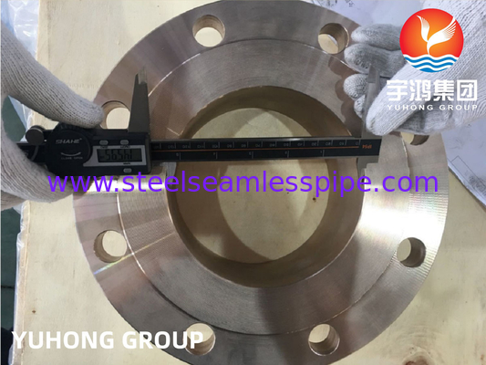 ASTM B151 C70600 Aleación de cobre y níquel Flanca forjada de cuello de soldadura cara elevada B16.5 para tuberías