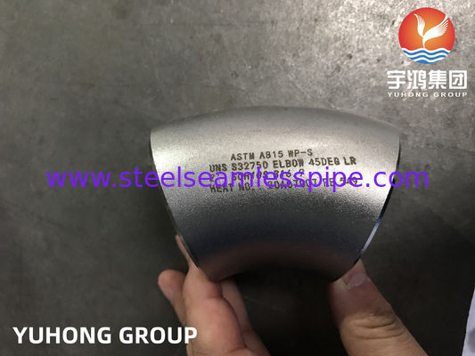 ASTM A815 WP-S UNS S32750 S32760 Codo 90DEG LR 2' SCH10S Tubo de gas y aceite, vapor de aire Gas de petróleo, agua B16.9