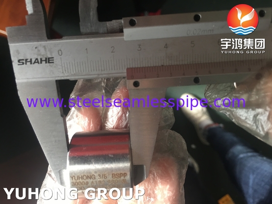 Fittings para tuberías forjadas de acero inoxidable, acoplamiento roscado BSPP 3000LBS