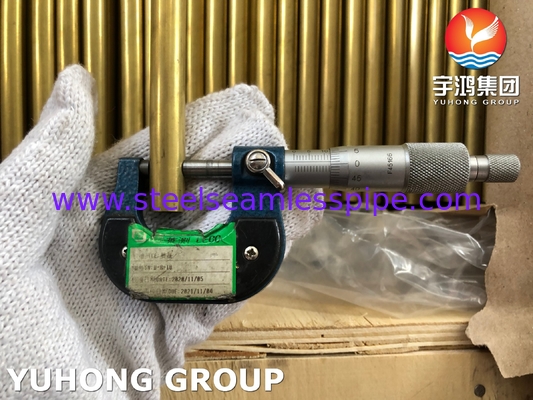 Tubo de latón de aleación de cobre ASTM B111 C44300 C68700 C70600 25.4mm*1.245mm*12995mm Radiador de enfriador de aire condensador