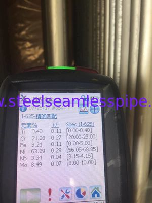 Tubo inconsútil de la curva en U de ASTM B444 Gr.2 INCONEL 625 para el uso el 100% UT y Y y HT del cambiador de calor